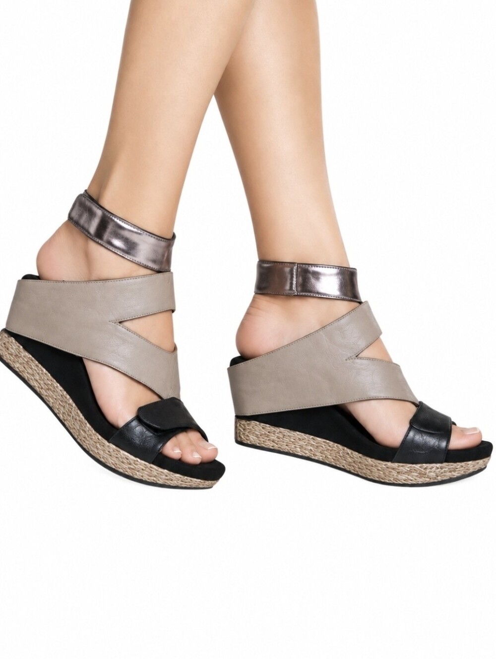 Modzori Olivia Women’s Reversible Mid-Wedge Sandal Casual Sandal 8